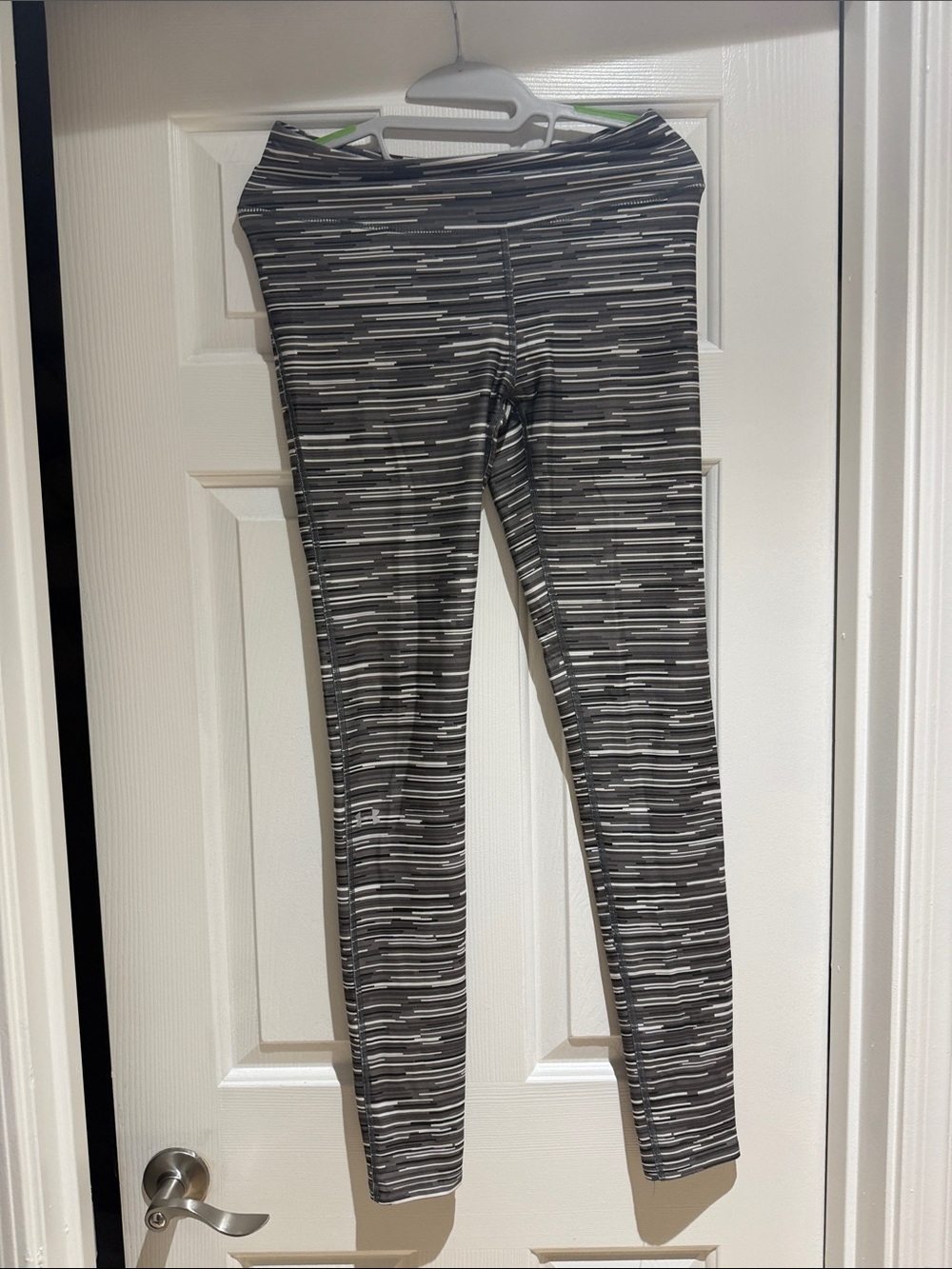 Under Armour Gray & White Striped Leggings